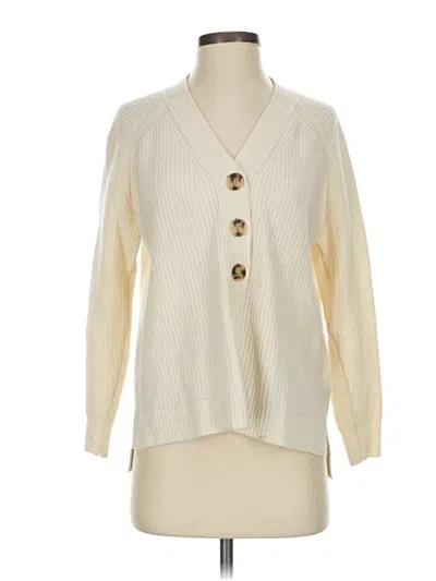 Pre-owned Madewell Wool Cardigan Sweater In Ivory