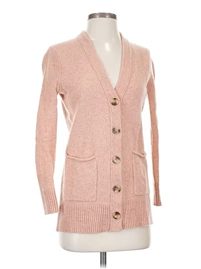 Pre-owned Madewell Wool Cardigan Sweater In Pink