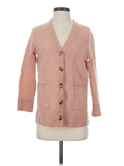 Pre-owned Madewell Wool Cardigan Sweater In Pink