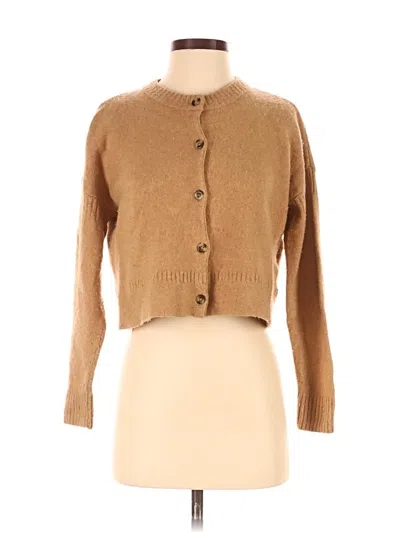 Pre-owned Madewell Wool Cardigan Sweater In Tan