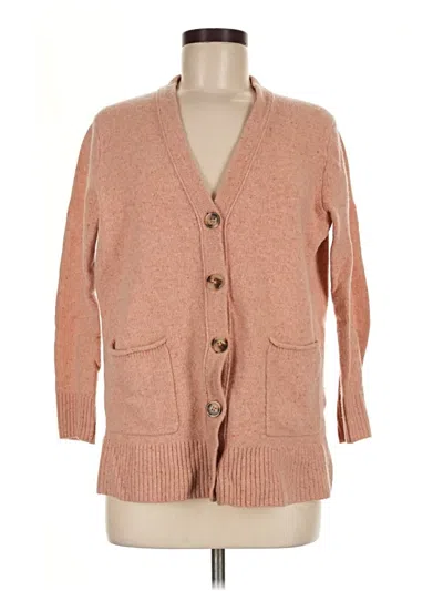 Pre-owned Madewell Wool Cardigan Sweater In Tan