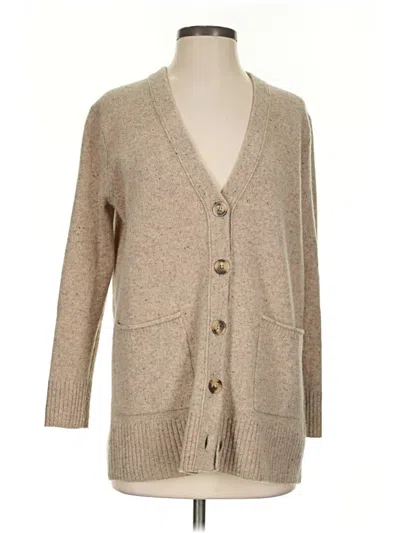 Pre-owned Madewell Wool Cardigan Sweater In Tan