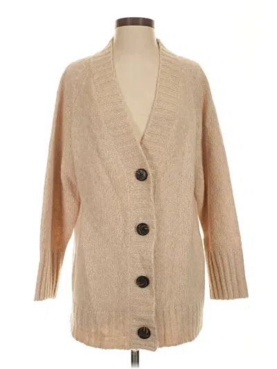 Pre-owned Madewell Wool Cardigan Sweater In Tan