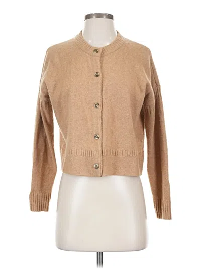 Pre-owned Madewell Wool Cardigan Sweater In Tan