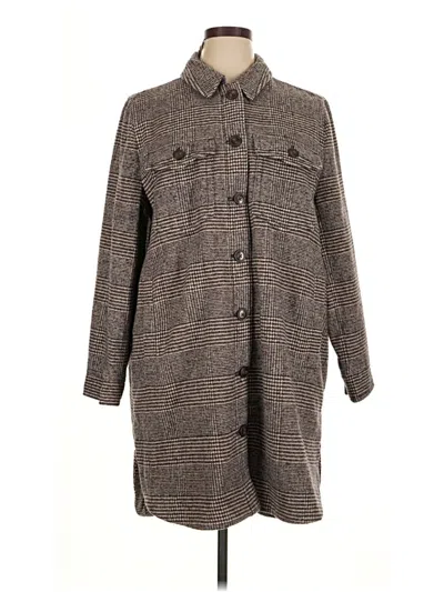 Madewell Wool Coat In Brown