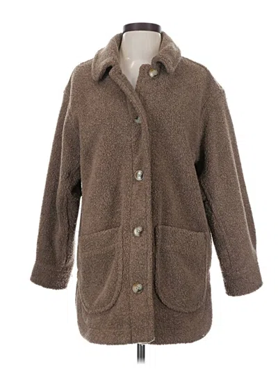 Pre-owned Madewell Wool Coat In Brown