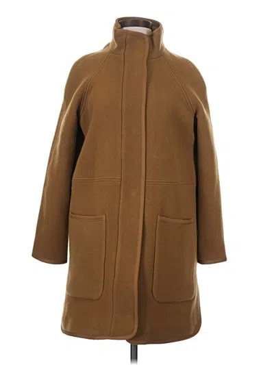 Pre-owned Madewell Wool Coat In Brown