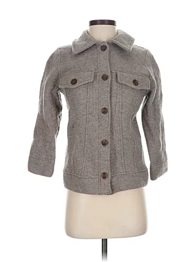 Pre-owned Madewell Wool Coat In Gray