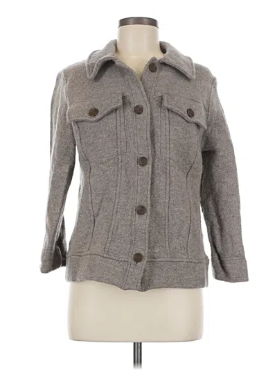 Pre-owned Madewell Wool Coat In Gray