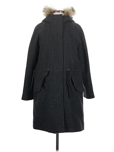 Pre-owned Madewell Wool Coat In Gray