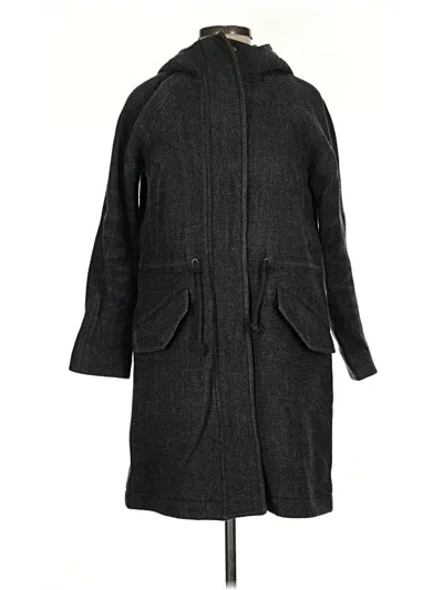 Pre-owned Madewell Wool Coat In Gray