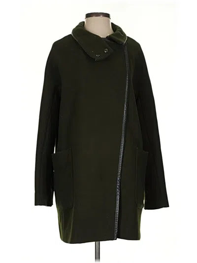 Pre-owned Madewell Wool Coat In Green