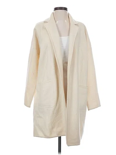 Pre-owned Madewell Wool Coat In Ivory