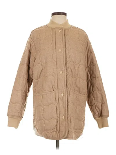 Pre-owned Madewell Wool Coat In Tan
