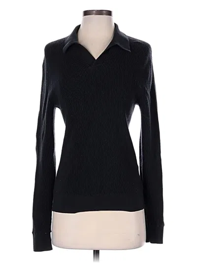Pre-owned Madewell Wool Pullover Sweater In Black