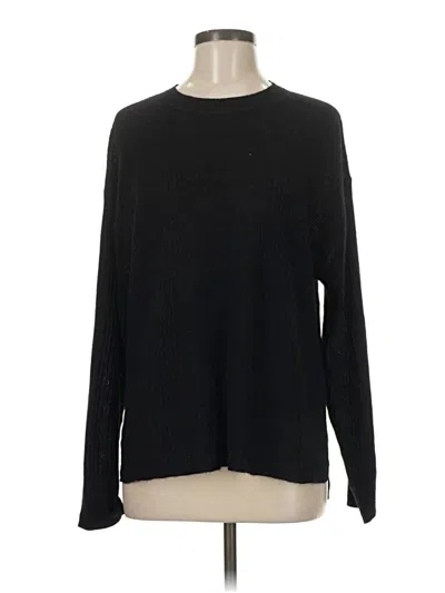 Pre-owned Madewell Wool Pullover Sweater In Black
