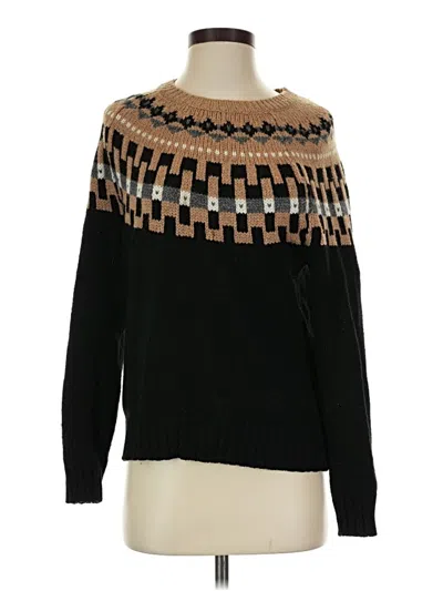 Pre-owned Madewell Wool Pullover Sweater In Black