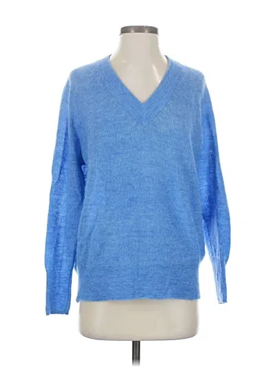 Pre-owned Madewell Wool Pullover Sweater In Blue