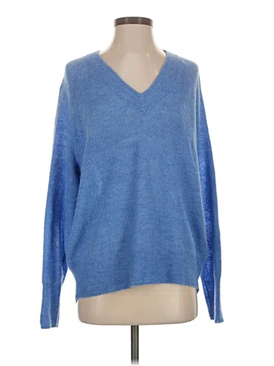 Pre-owned Madewell Wool Pullover Sweater In Blue
