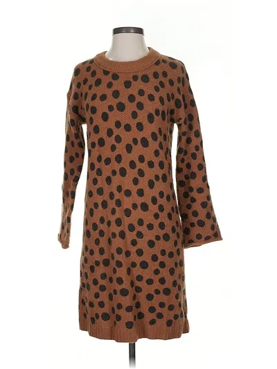 Pre-owned Madewell Wool Pullover Sweater In Brown