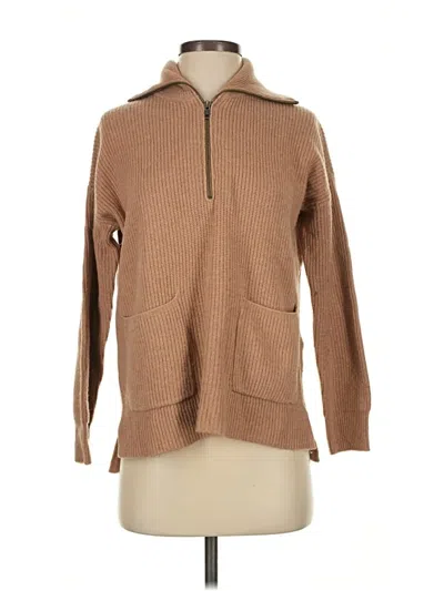 Pre-owned Madewell Wool Pullover Sweater In Brown