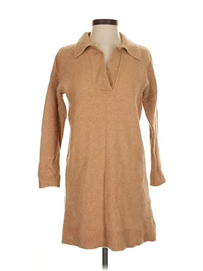 Pre-owned Madewell Wool Pullover Sweater In Brown