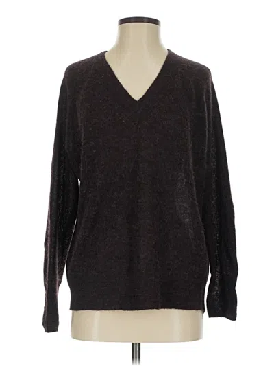 Pre-owned Madewell Wool Pullover Sweater In Brown