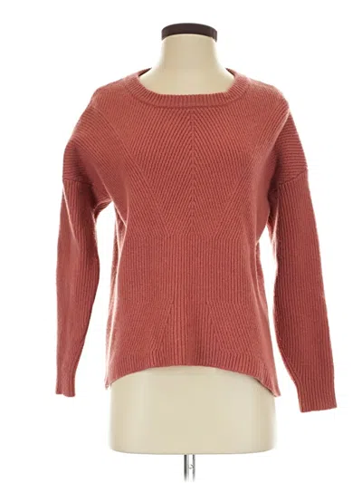 Pre-owned Madewell Wool Pullover Sweater In Burgundy