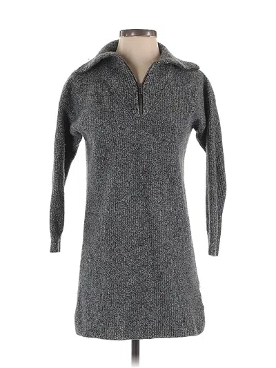 Pre-owned Madewell Wool Pullover Sweater In Gray