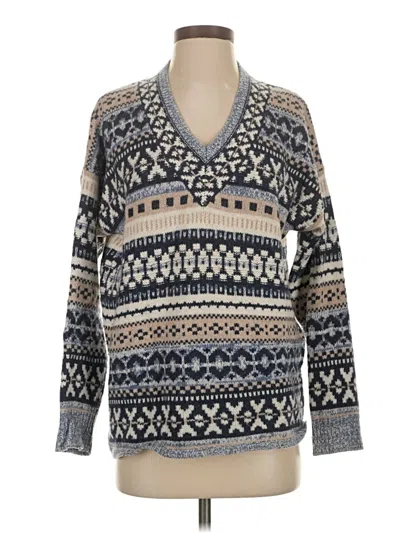 Pre-owned Madewell Wool Pullover Sweater In Gray