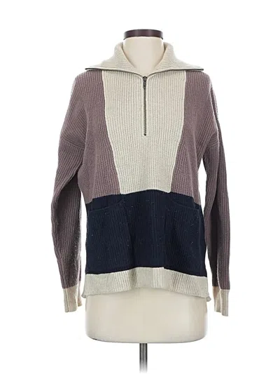 Pre-owned Madewell Wool Pullover Sweater In Gray