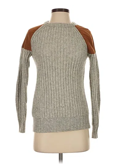 Pre-owned Madewell Wool Pullover Sweater In Gray