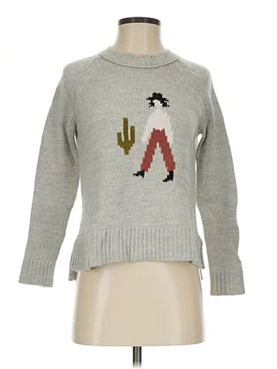 Pre-owned Madewell Wool Pullover Sweater In Gray