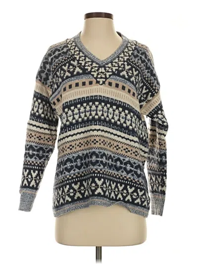 Pre-owned Madewell Wool Pullover Sweater In Gray