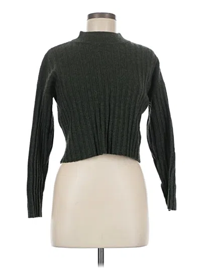 Pre-owned Madewell Wool Pullover Sweater In Green