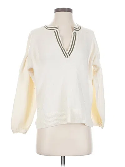 Pre-owned Madewell Wool Pullover Sweater In Ivory