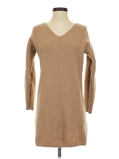 Pre-owned Madewell Wool Pullover Sweater In Tan