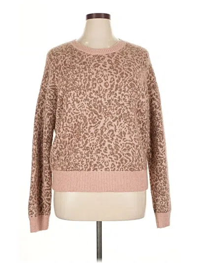 Pre-owned Madewell Wool Pullover Sweater In Tan