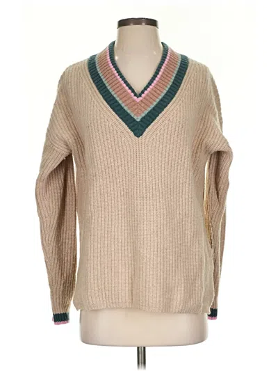 Pre-owned Madewell Wool Pullover Sweater In Tan