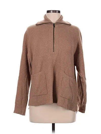 Pre-owned Madewell Wool Pullover Sweater In Tan