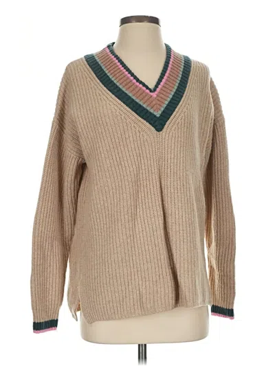 Pre-owned Madewell Wool Pullover Sweater In Tan