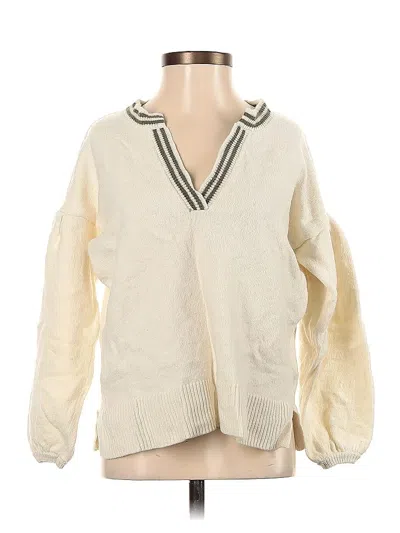 Pre-owned Madewell Wool Pullover Sweater In White