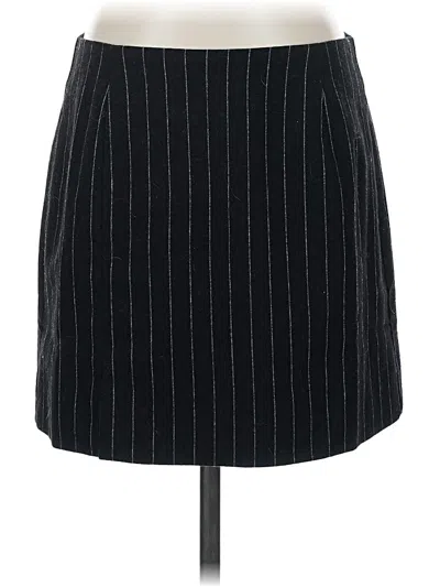 Pre-owned Madewell Wool Skirt In Black