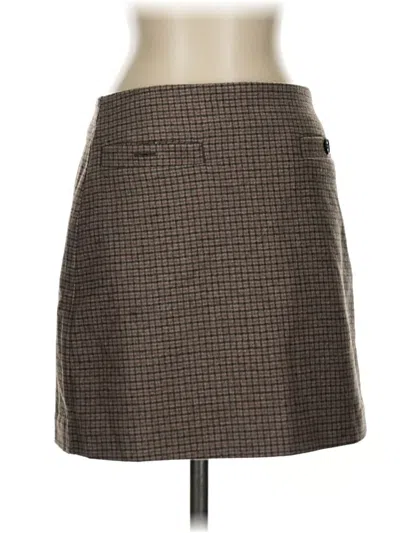 Pre-owned Madewell Wool Skirt In Brown