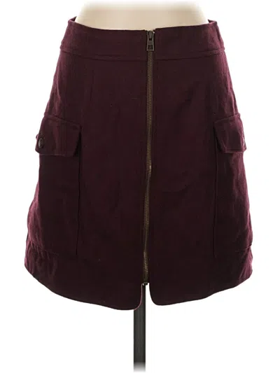 Madewell Wool Skirt In Burgundy