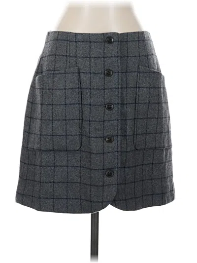 Madewell Wool Skirt In Gray
