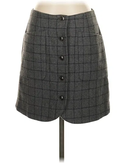 Pre-owned Madewell Wool Skirt In Gray