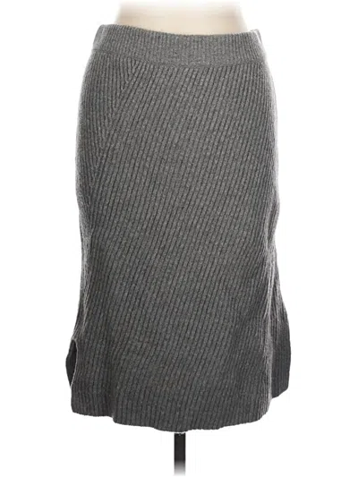 Pre-owned Madewell Wool Skirt In Gray