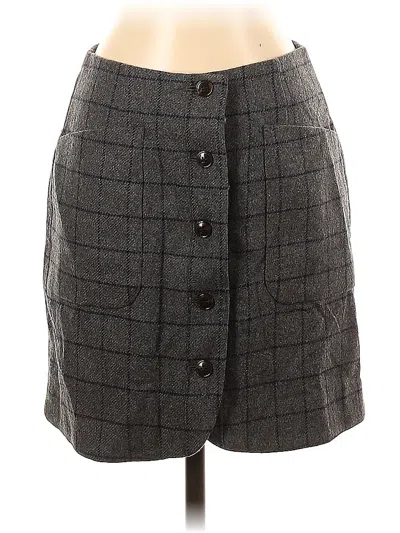 Pre-owned Madewell Wool Skirt In Gray