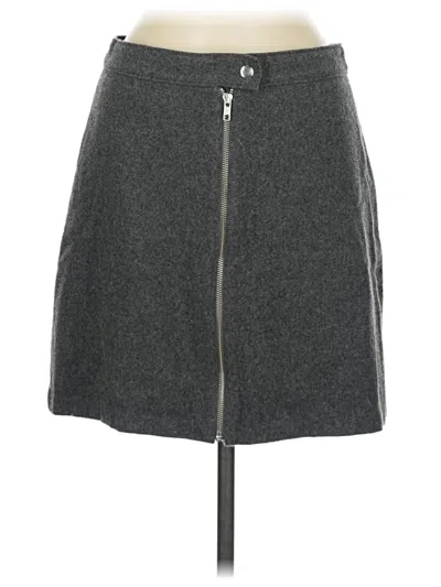 Pre-owned Madewell Wool Skirt In Gray